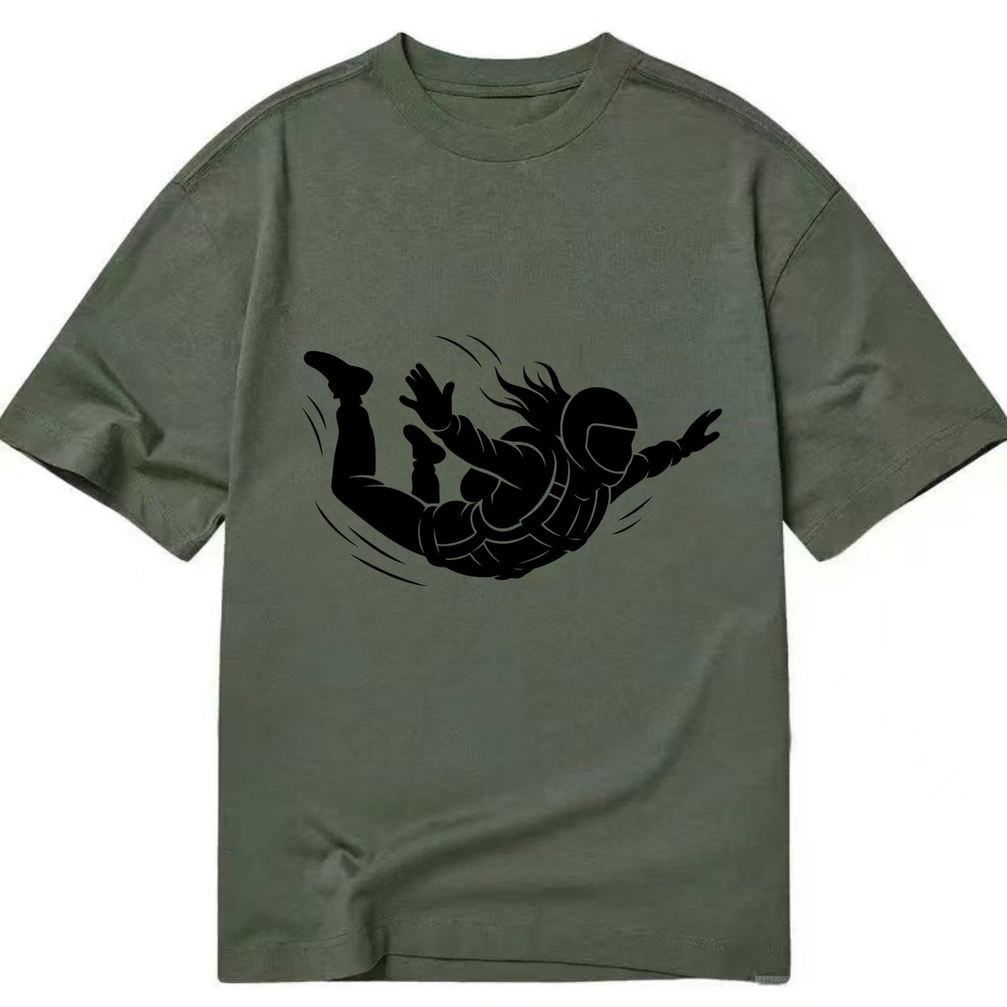 Skydiver free-fall position - Classic T-shirt - Army Green