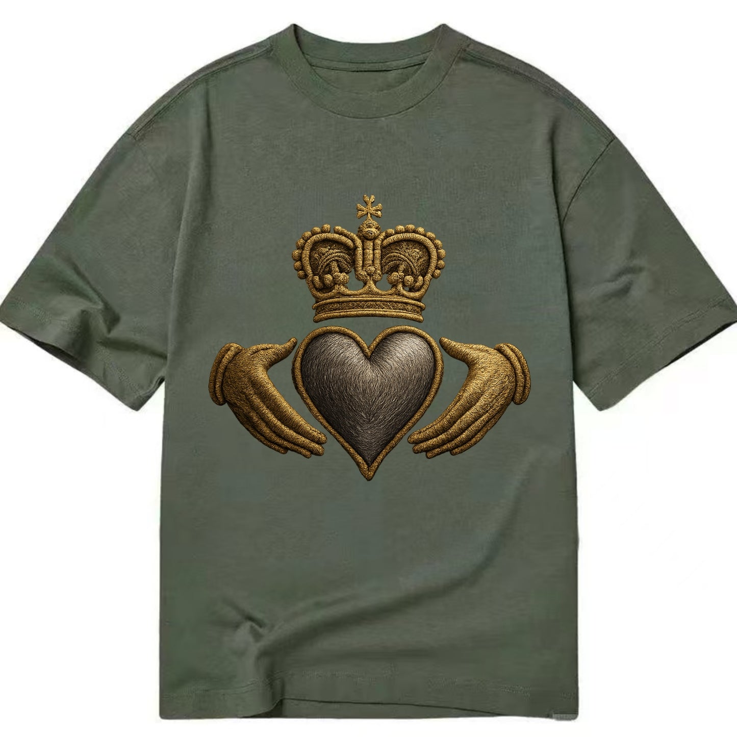 Claddagh Symbol  - Classic T-shirt - Army Green