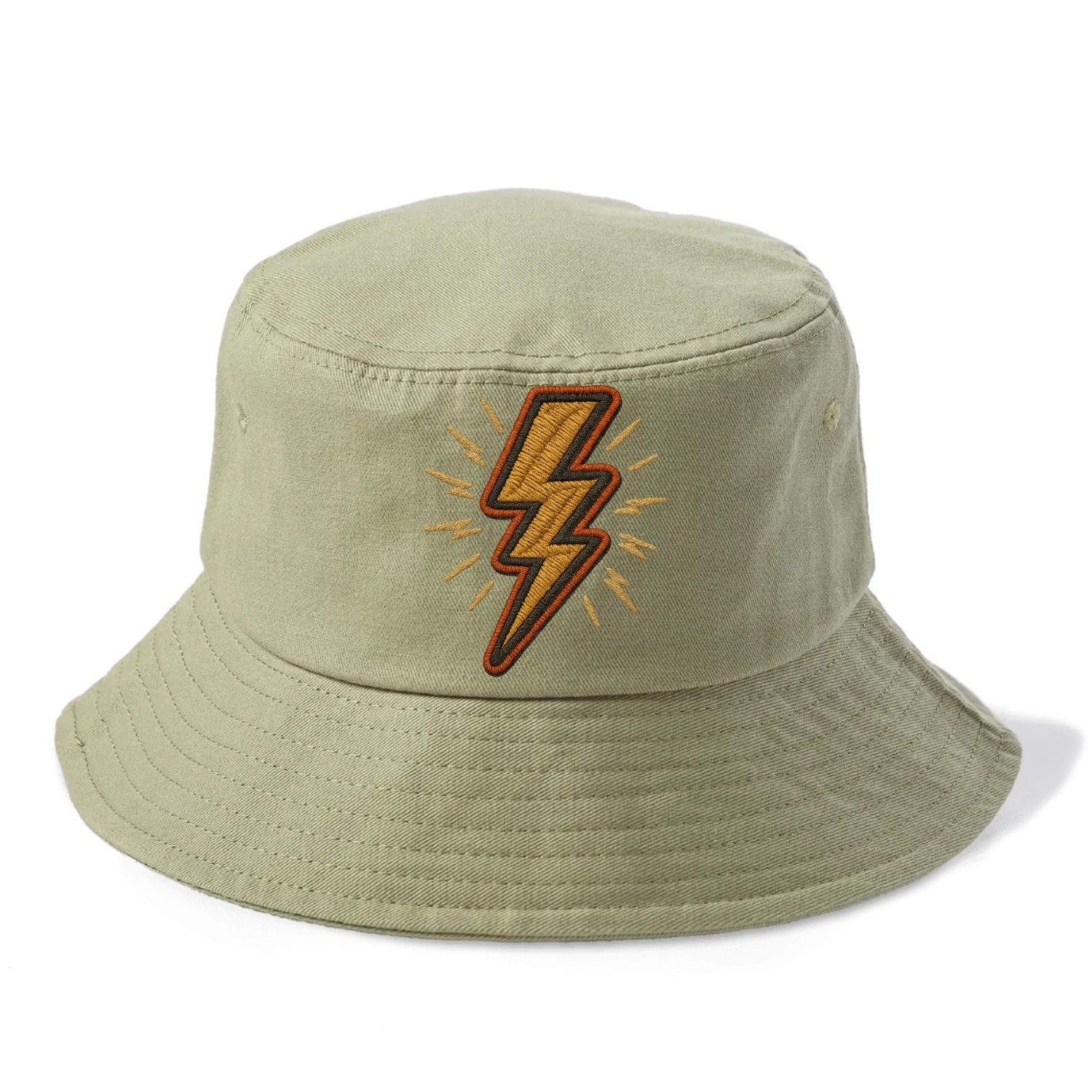 Lightning Bolt  - Bucket Hat - Army Green