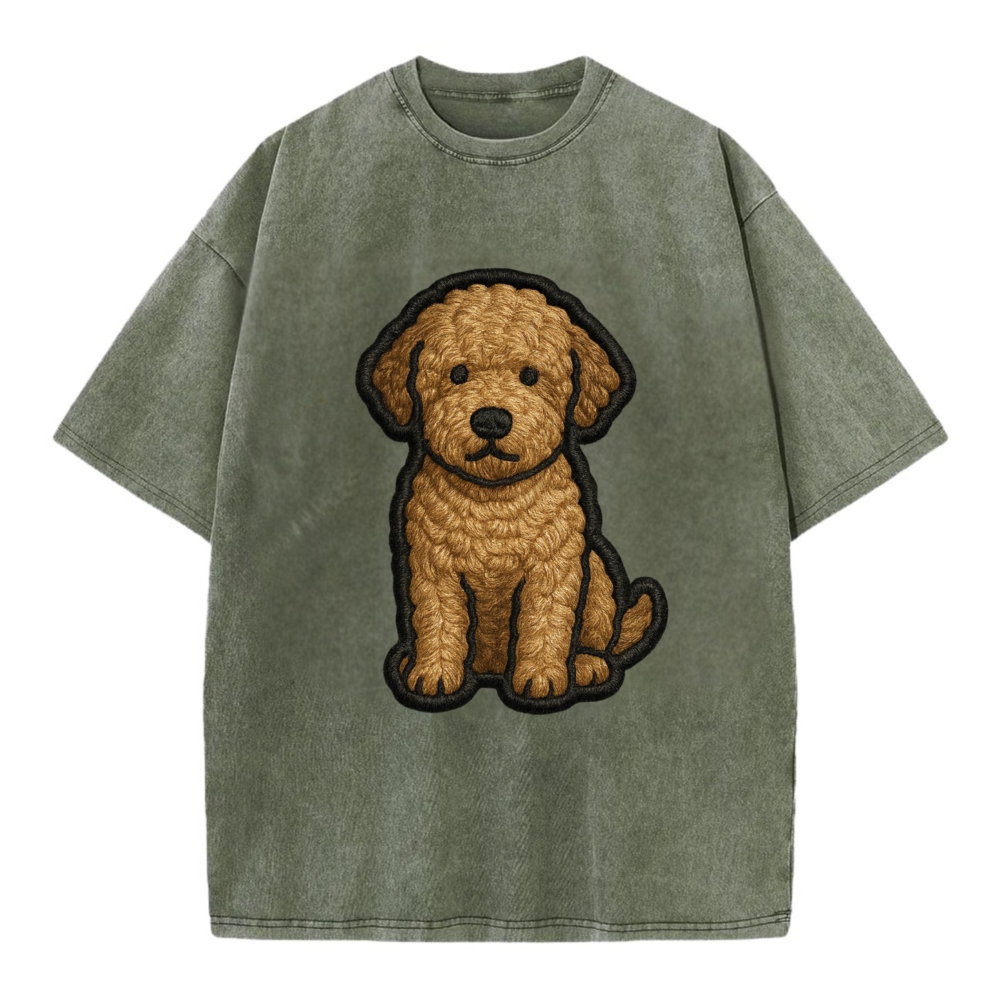 Lagotto Romagnolo - Modern truffle hunte - Vintage T-shirt - Army Green