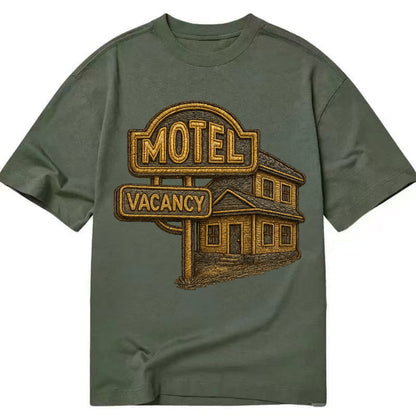 Motel Sign  - Classic T-shirt - Army Green