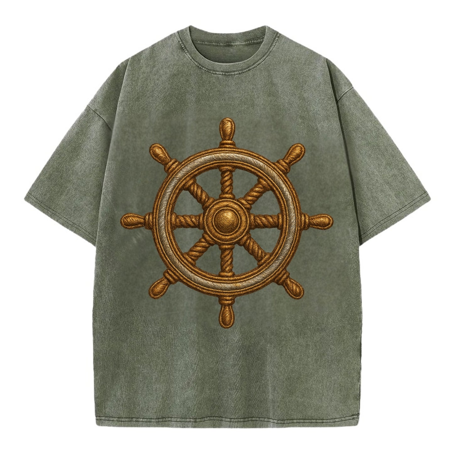 Ship's Wheel  - Vintage T-shirt - Army Green