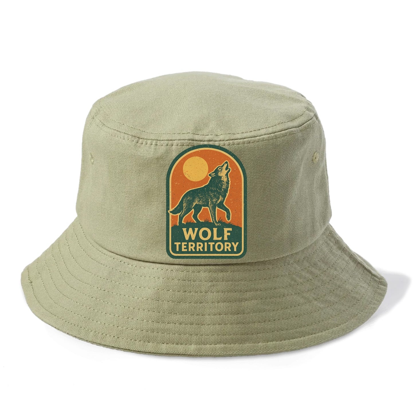 Wolf Territory Marking  - Bucket Hat - Army Green