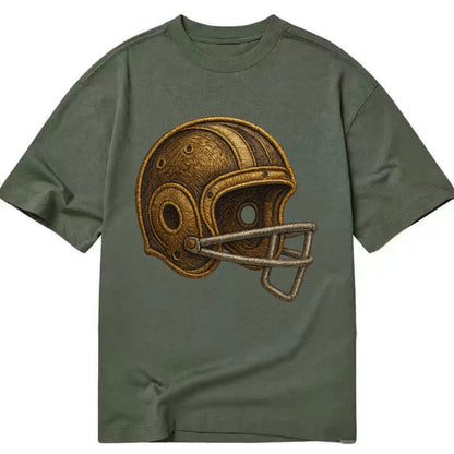 Football Helmet  - Classic T-shirt - Army Green