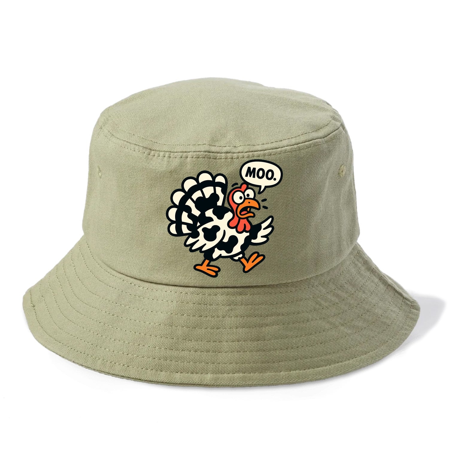 Mooing Turkey - Bucket Hat - Army Green