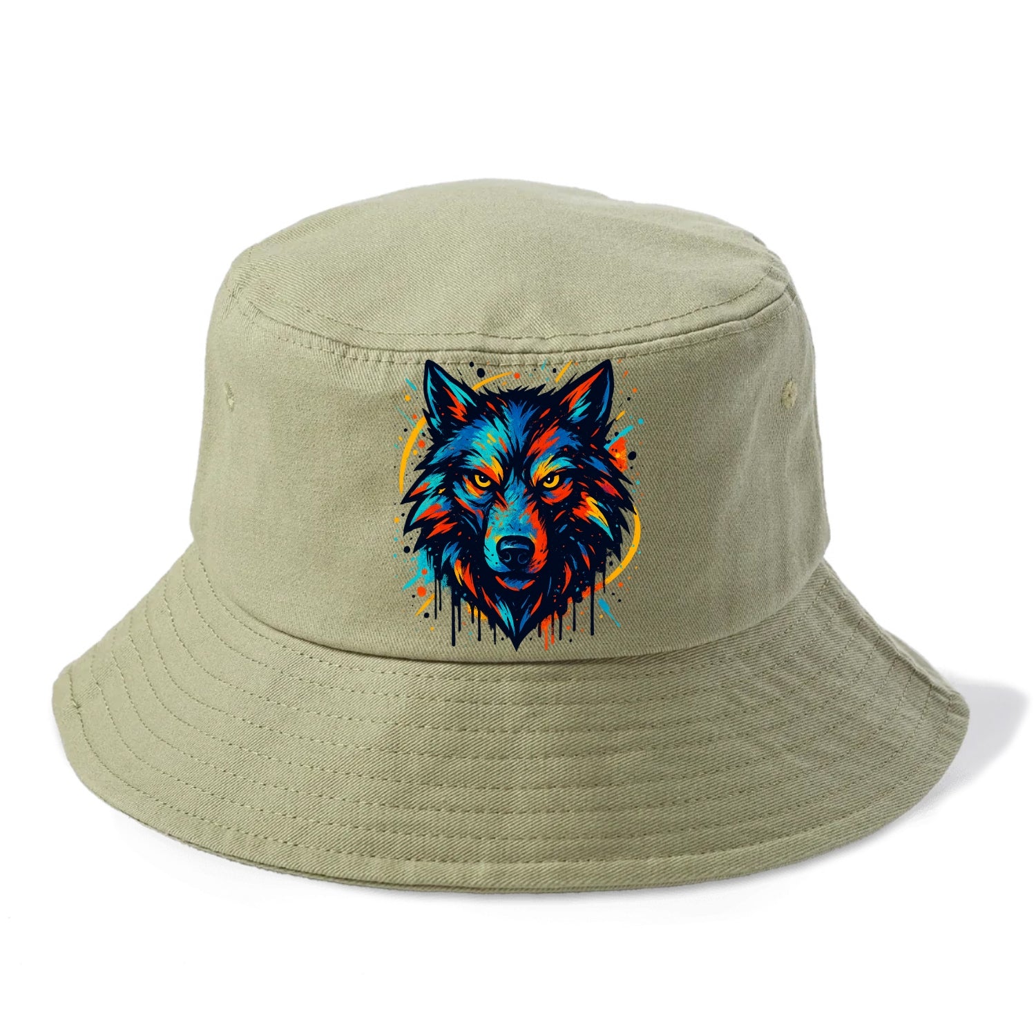Alpha Wolf Leader  - Bucket Hat - Army Green
