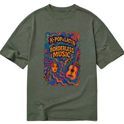 K-Pop and Latin fusion explosion - "Borderless Music" - cross-cultural sounds - Classic T-shirt - Army Green