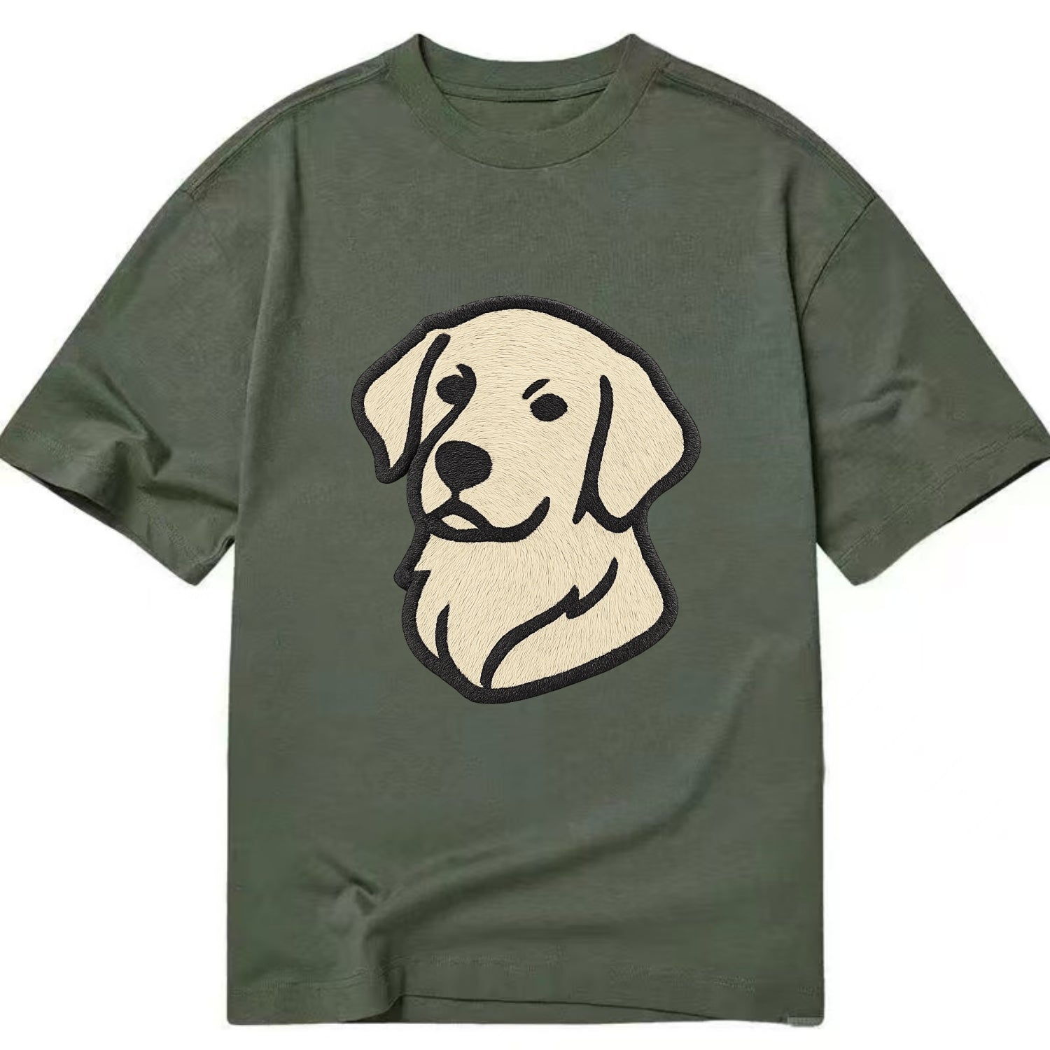 Golden Retriever - Head tilt curious pos Classic T-shirt - Army Green