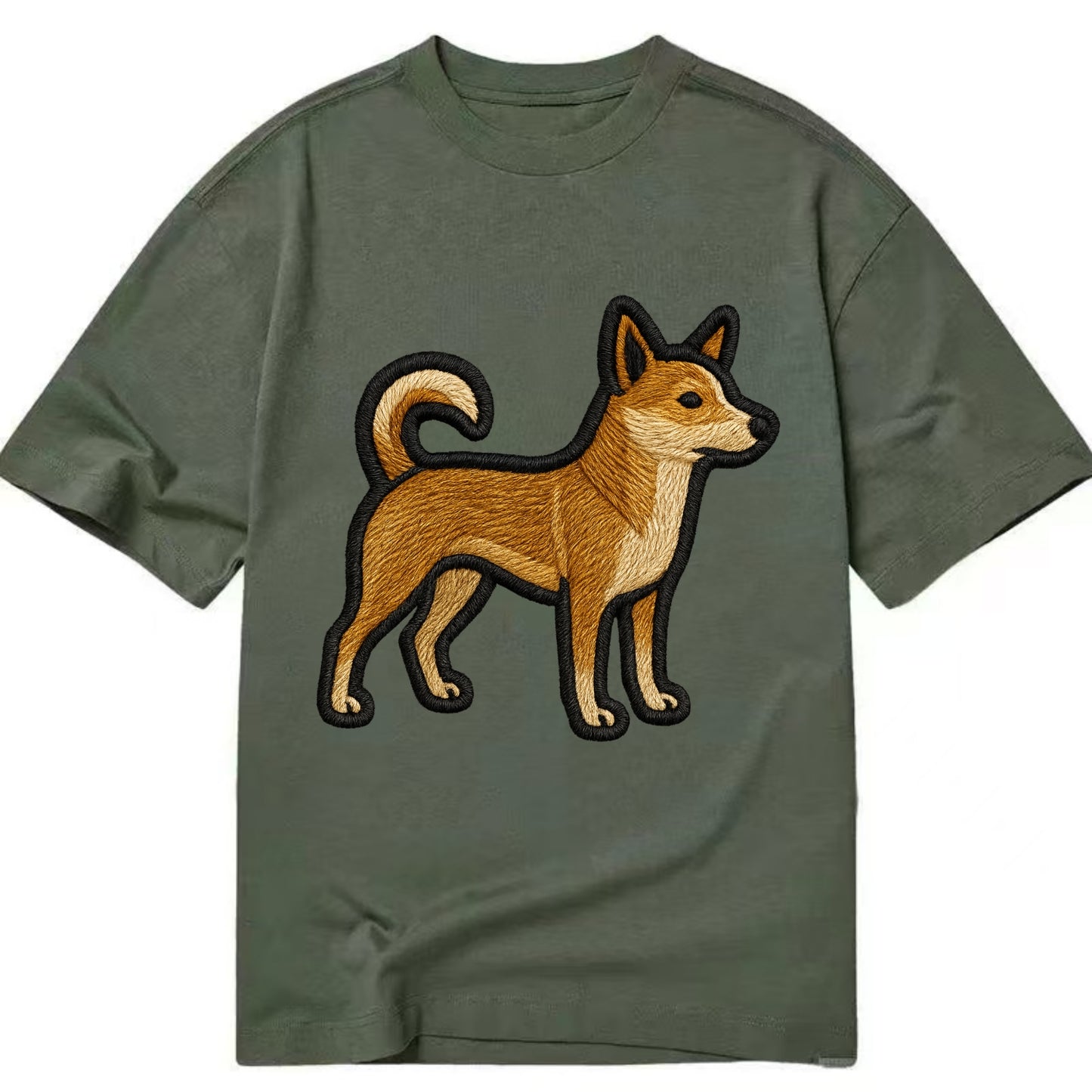 Norwegian Lundehund - Modern puffin hunt - Classic T-shirt - Army Green