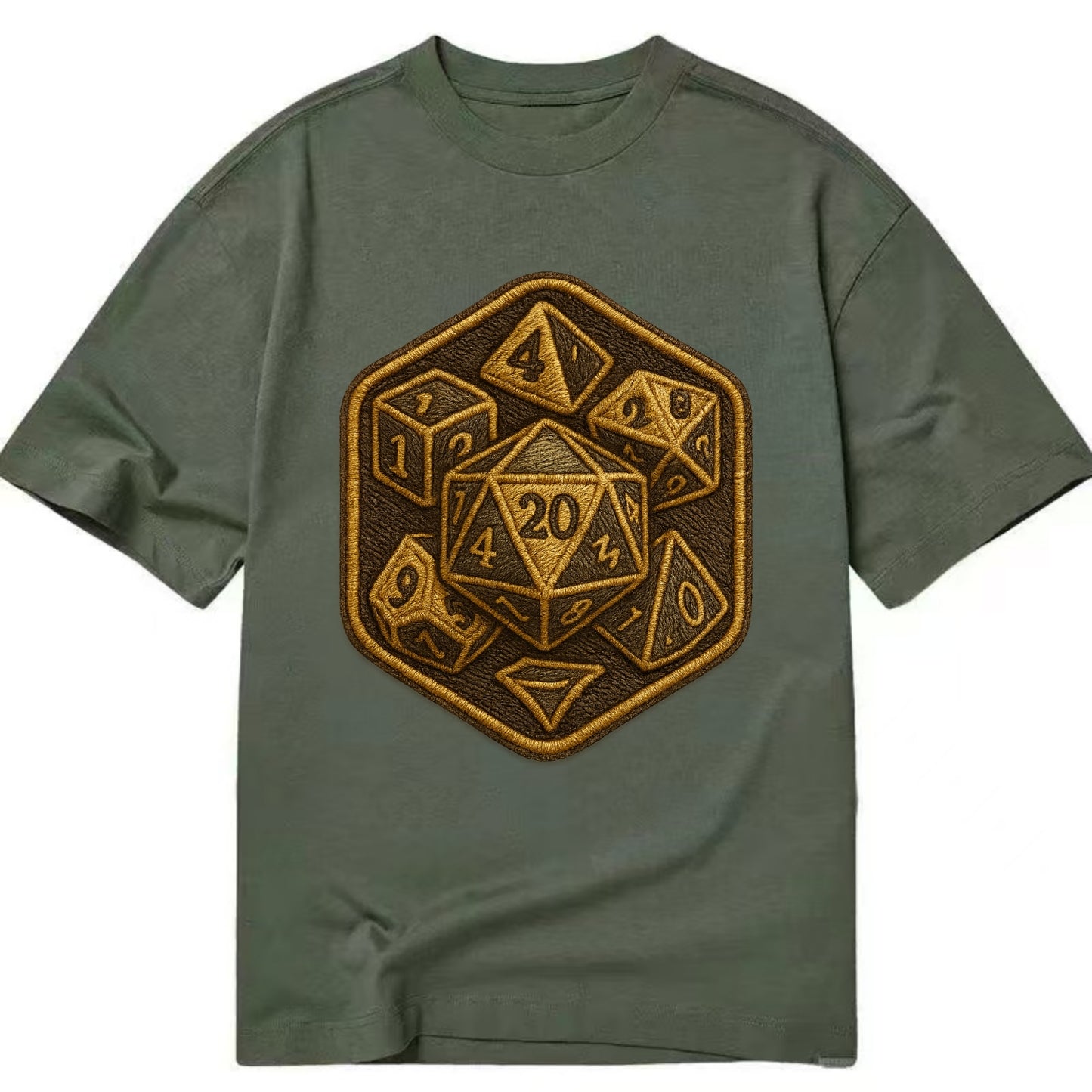 Dice set for tabletop gaming - RPG enthusiast - Classic T-shirt - Army Green
