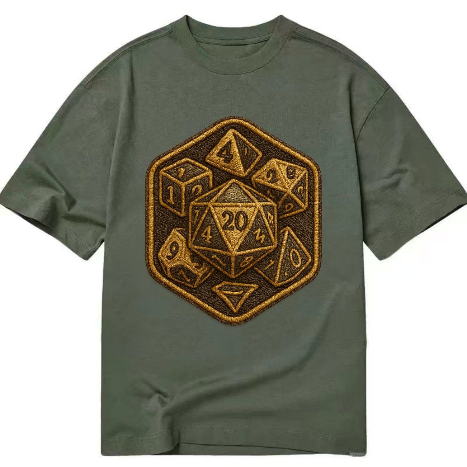 Dice set for tabletop gaming - RPG enthusiast - Classic T-shirt - Army Green