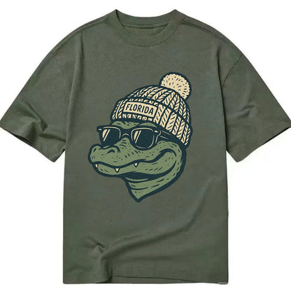 Gainesville Gator wearing Florida beanie - Classic T-shirt - Army Green