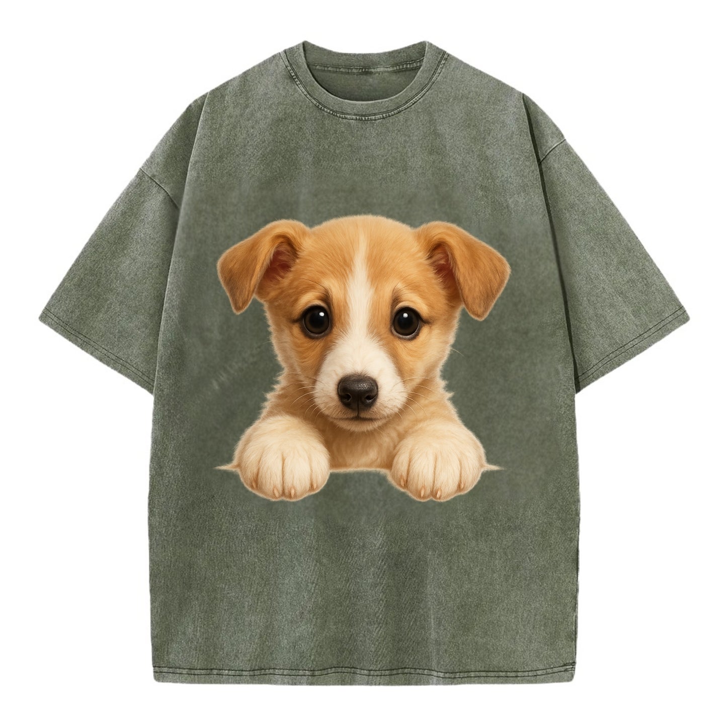 Whippet  - Vintage T-shirt - Army Green
