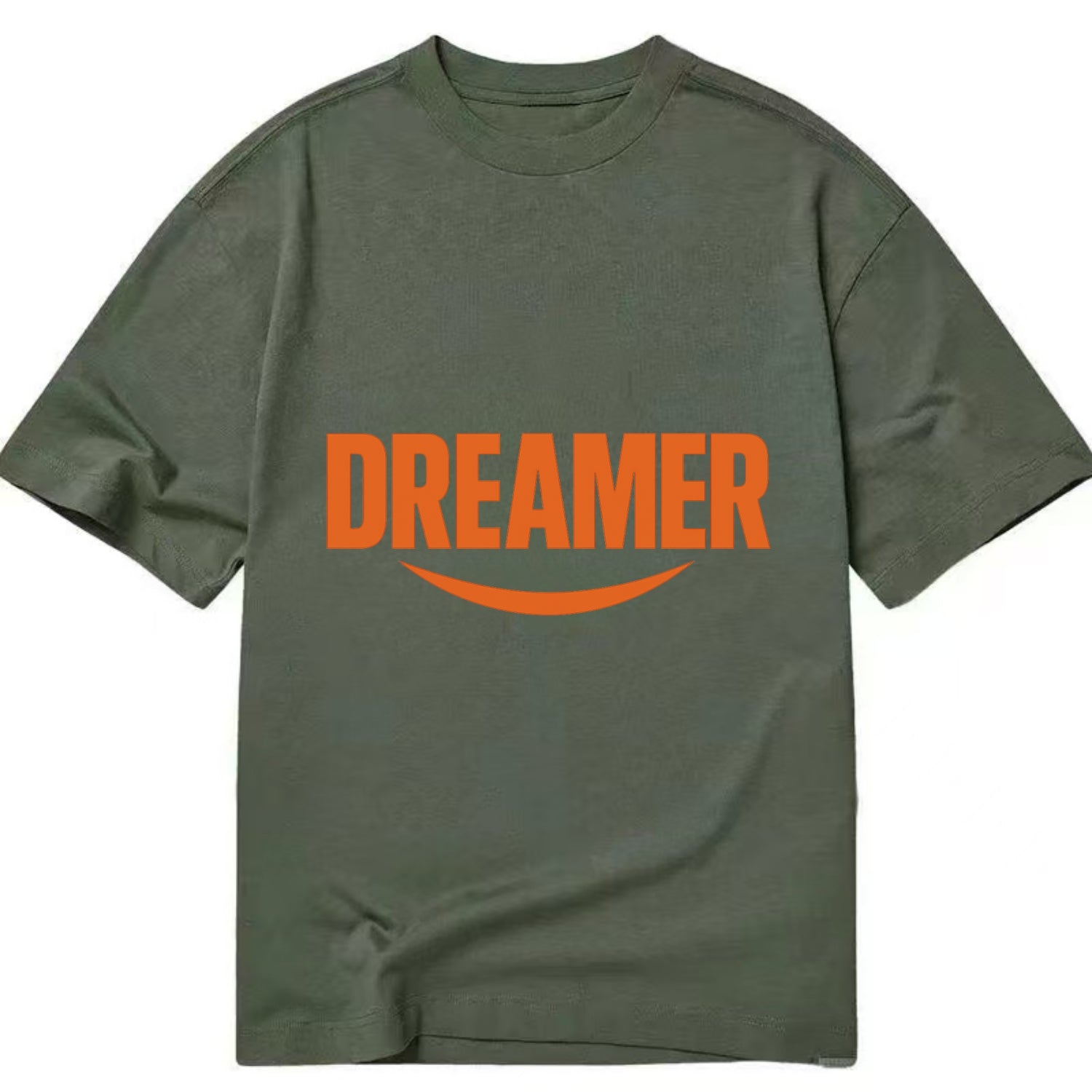 Bold typography design - "DREAMER" - imagination, seeing possibilities - Classic T-shirt - Army Green