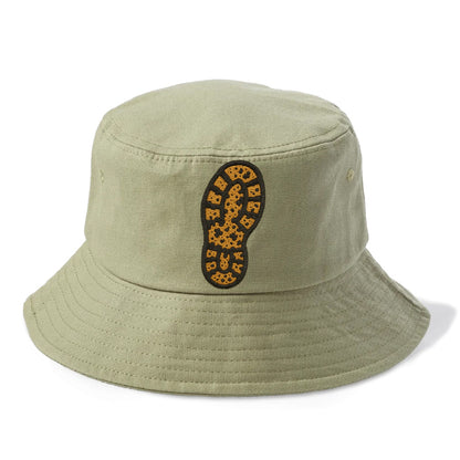 Hiking Boot Print  - Bucket Hat - Army Green