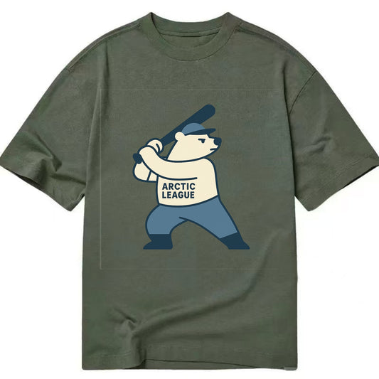 Polar Bear Baseball MVP - Classic T-shirt - Army Green