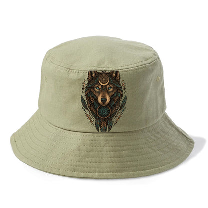 Storm Wolf Thunder  - Bucket Hat - Army Green