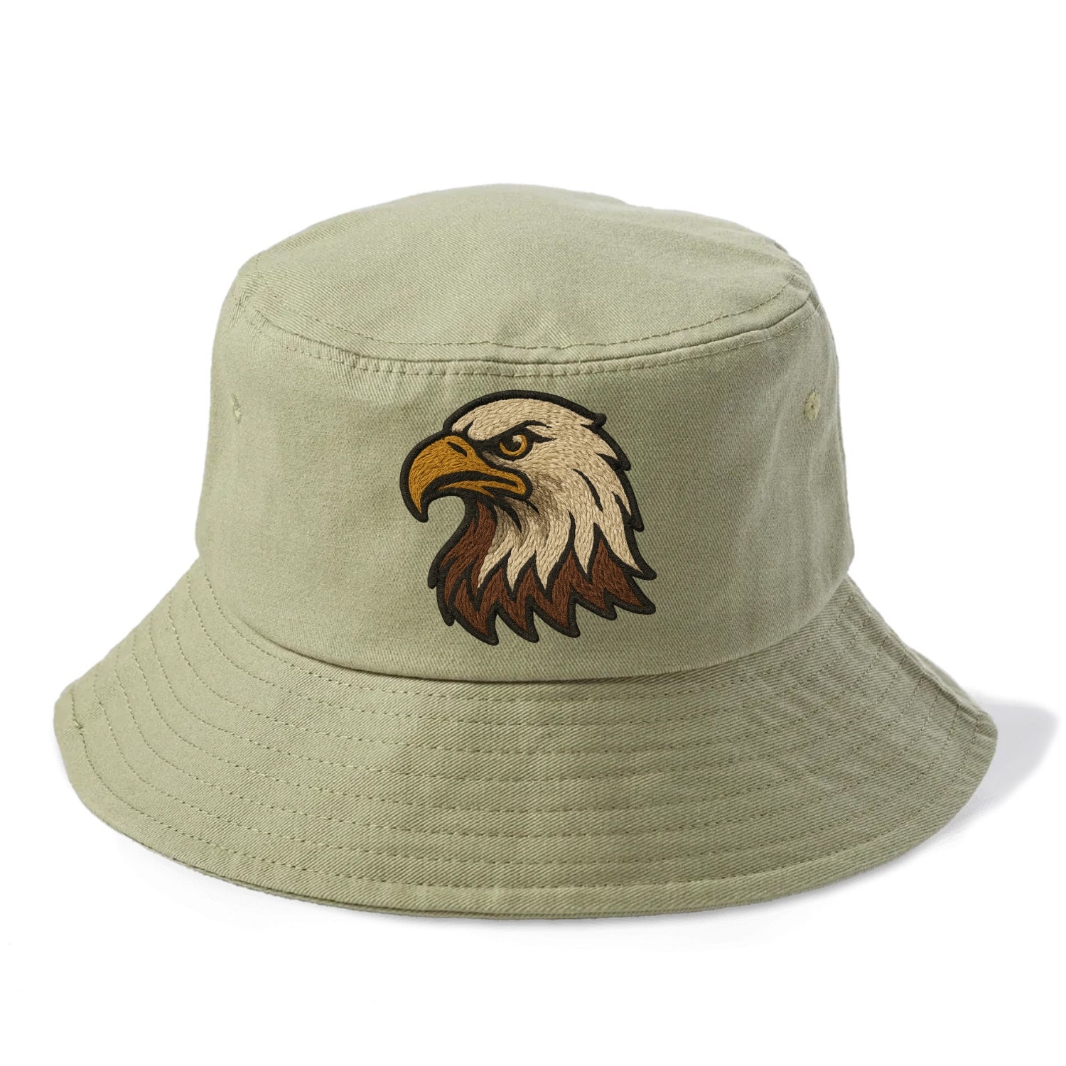 American Eagle Head  - Bucket Hat - Army Green