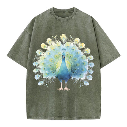 Peacock - Vintage T-shirt - Army Green