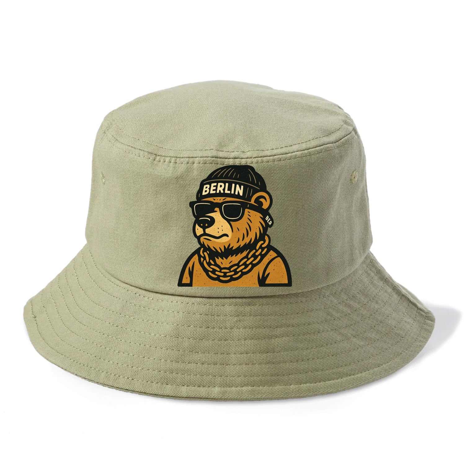Berlin Bear - Bucket Hat - Army Green