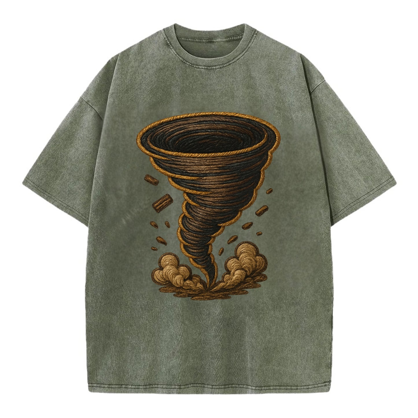 Tornado  - Vintage T-shirt - Army Green