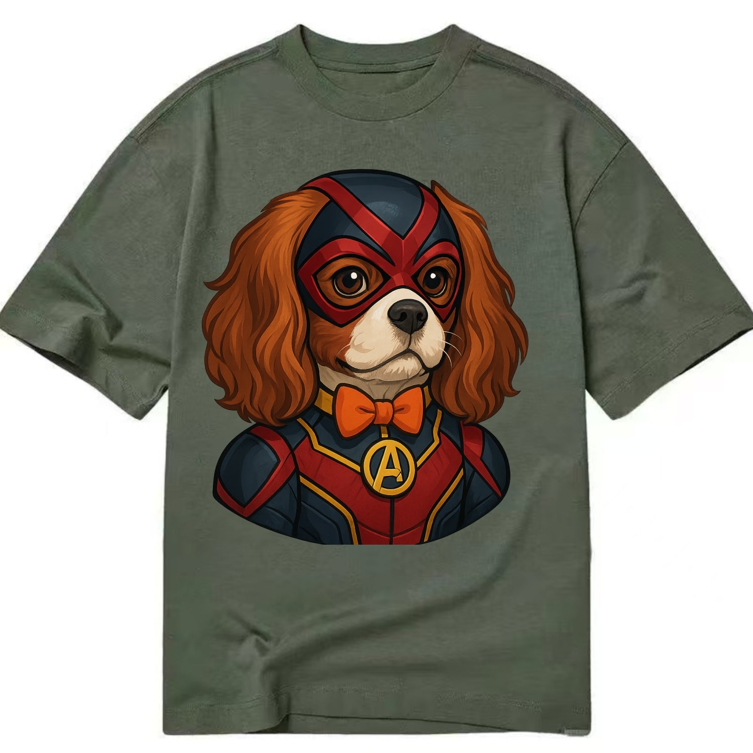Cavalier King Charles Friendly Hero  - C Classic T-shirt - Army Green
