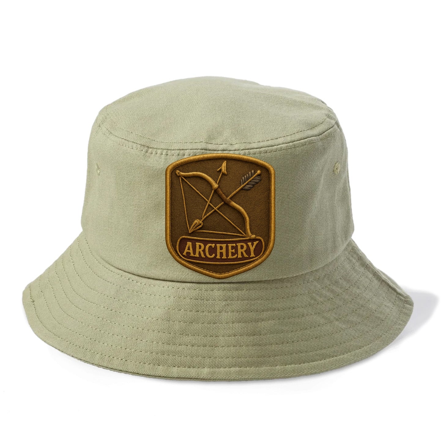 Bow and arrow crossed - archery enthusiast - Bucket Hat - Army Green