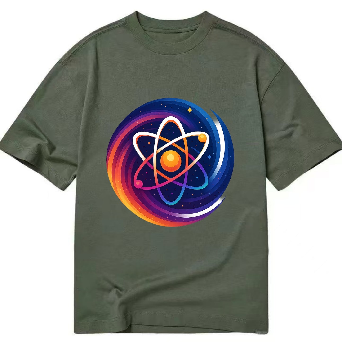 Micro Macro - Atom structure expanding i - Classic T-shirt - Army Green