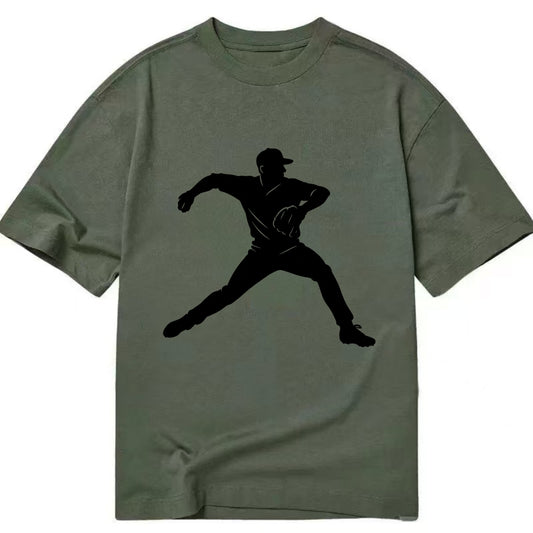 Baseball pitcher wind-up motion - Classic T-shirt - Army Green