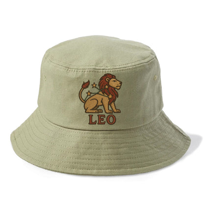 Leo Lion  - Bucket Hat - Army Green