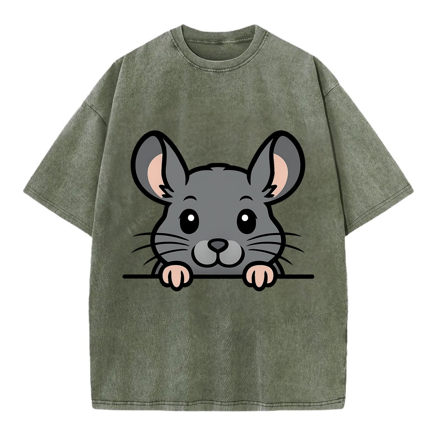 Chinchilla  - Vintage T-shirt - Army Green