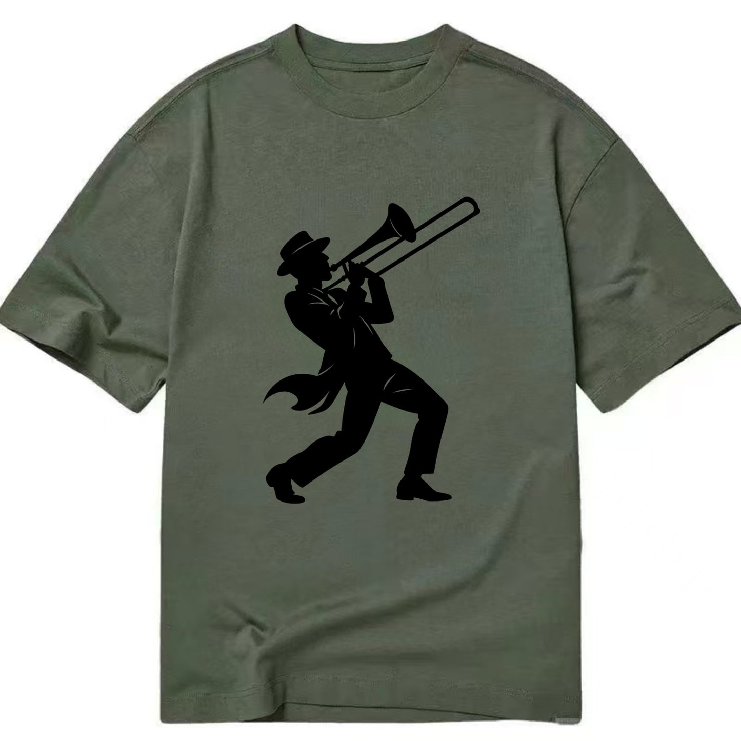 Trombone player jazz improvisation - Classic T-shirt - Army Green
