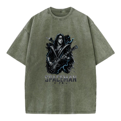 Silver Splash - Vintage T-shirt - Army Green