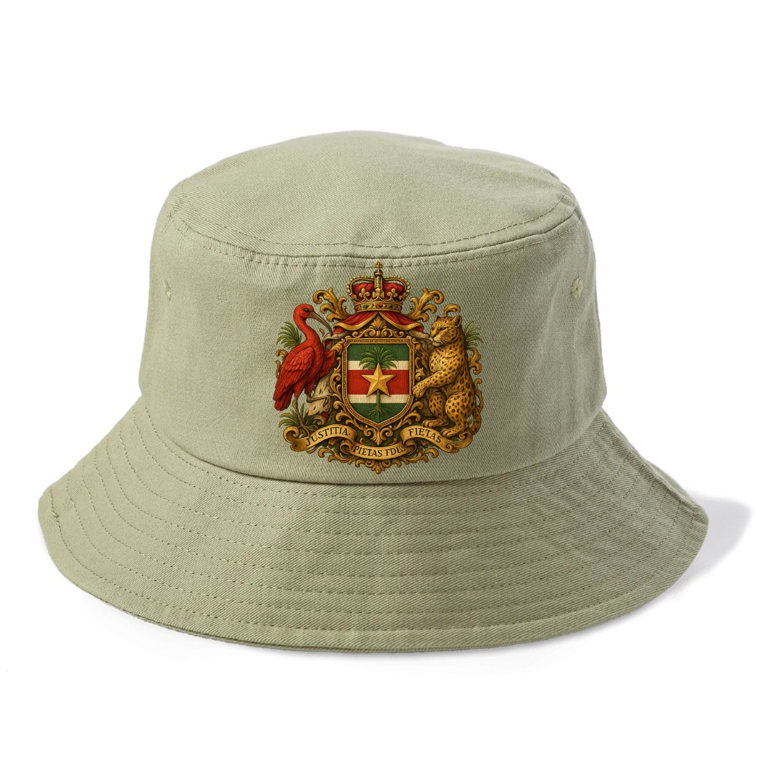 Suriname Star Emblem  - Bucket Hat - Army Green
