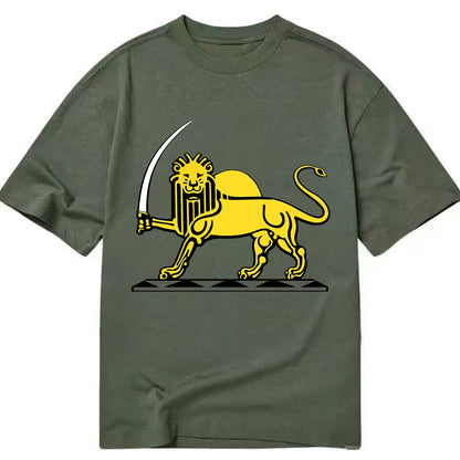 Lion Of The Rising Blade - Classic T-shirt - Army Green