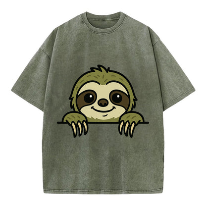 Sloth  - Vintage T-shirt - Army Green