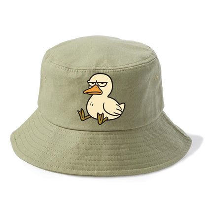 The Duck Judging Silently - Bucket Hat - Army Green