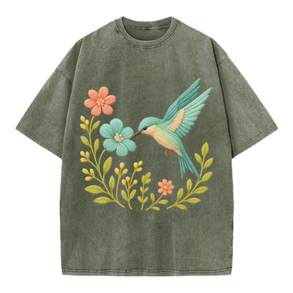 Mint Bee-Eater - Vintage T-shirt - Army Green