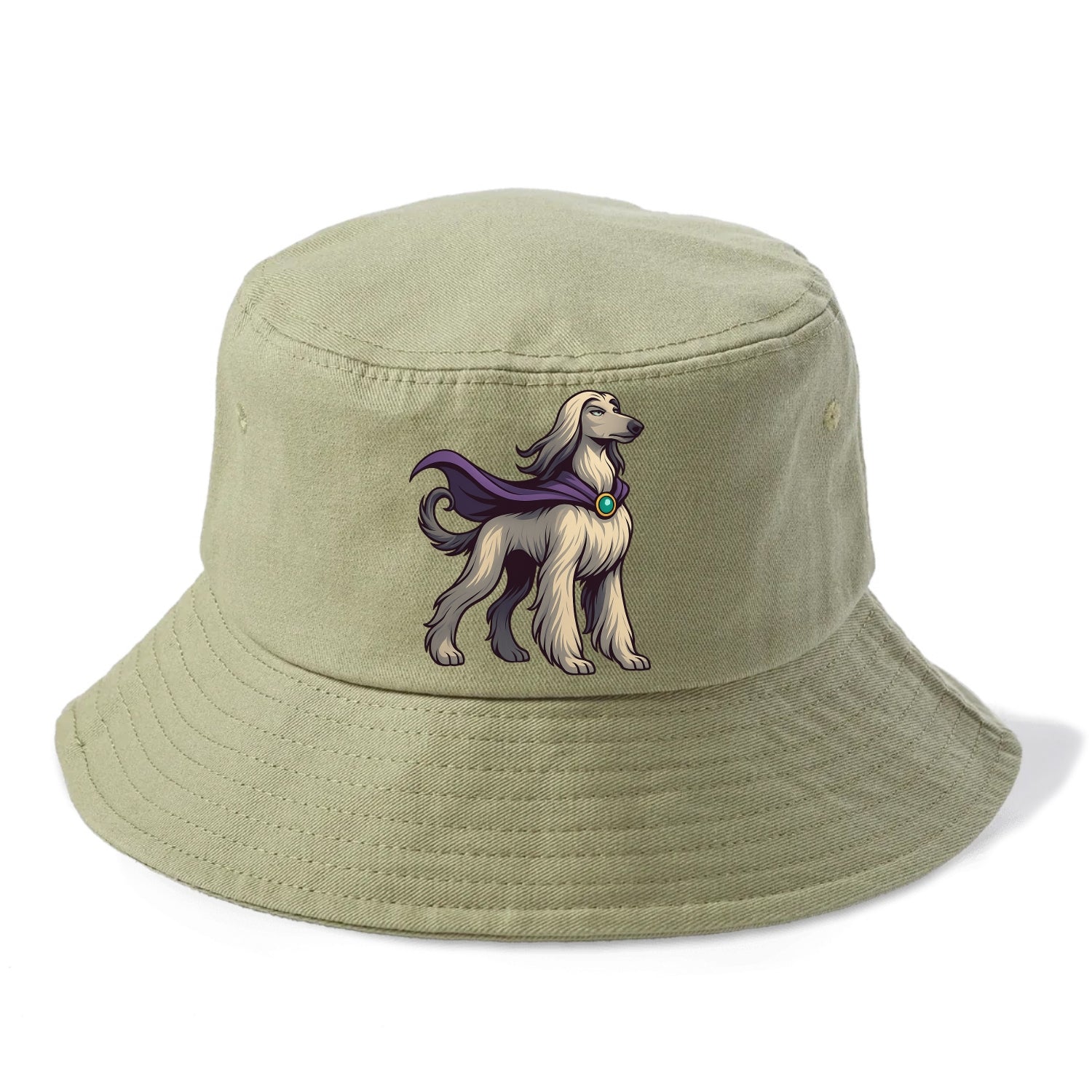 Afghan Hound Mystic Hero  - Bucket Hat - Army Green