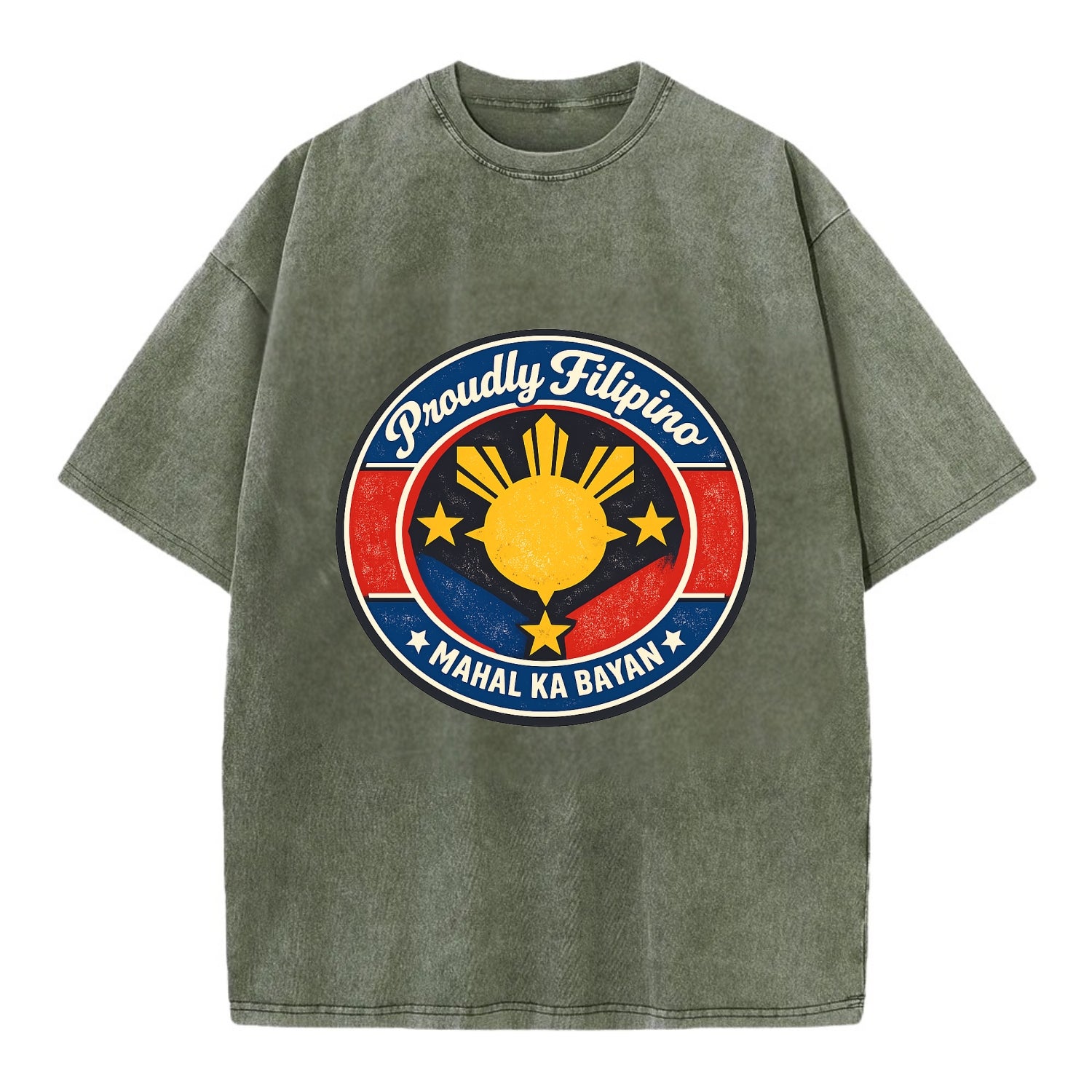 Radiant Philippine Heritage - Vintage T-shirt - Army Green
