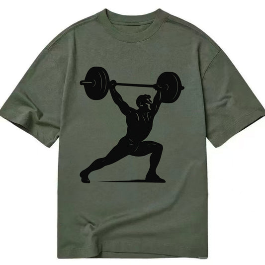 Weightlifter doing overhead snatch - Classic T-shirt - Army Green