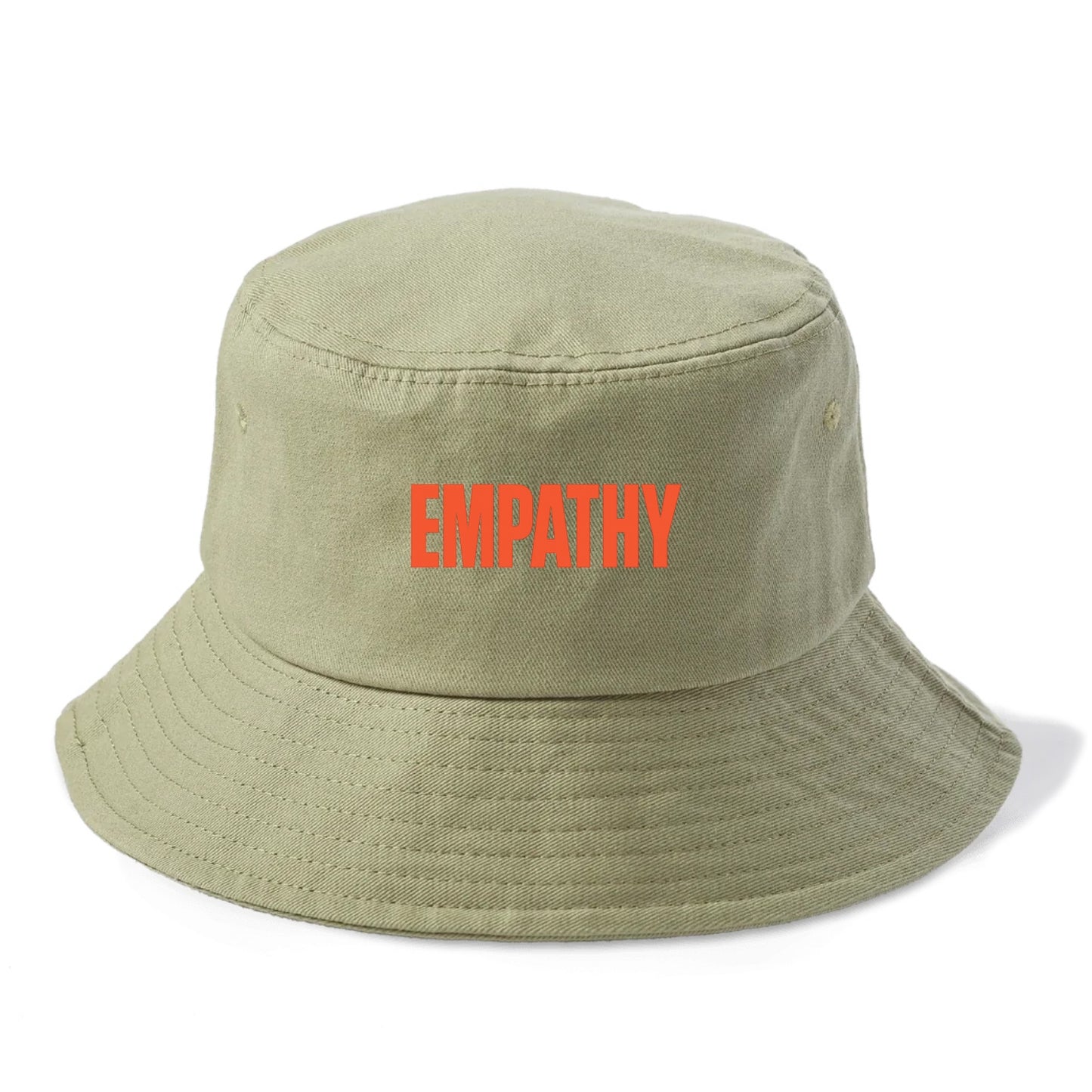 Bold typography design - "EMPATHY" - understanding others, emotional connection - Bucket Hat - Army Green