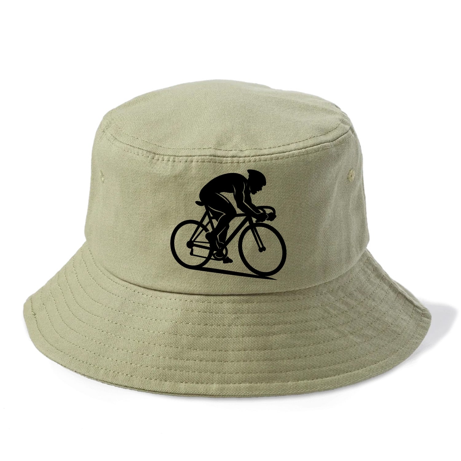 Sprint cyclist racing stance - Bucket Hat - Army Green