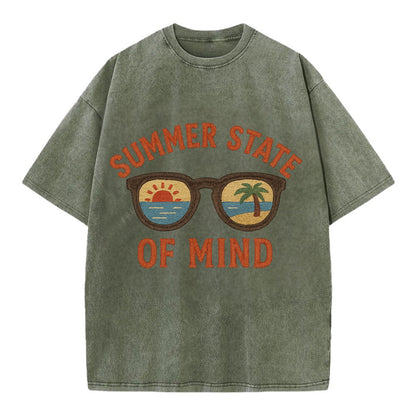 Summer State Of Mind  - Vintage T-shirt - Army Green