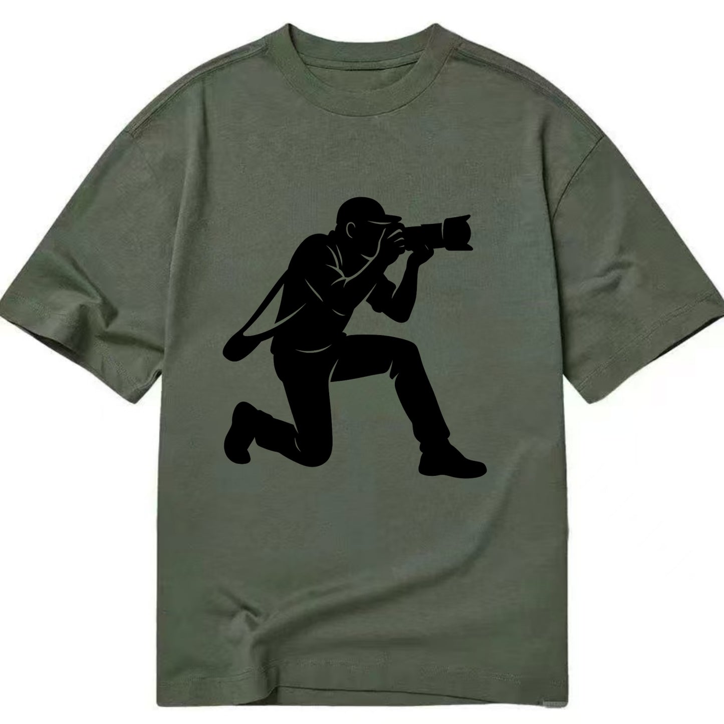 Photographer capturing perfect shot - Classic T-shirt - Army Green