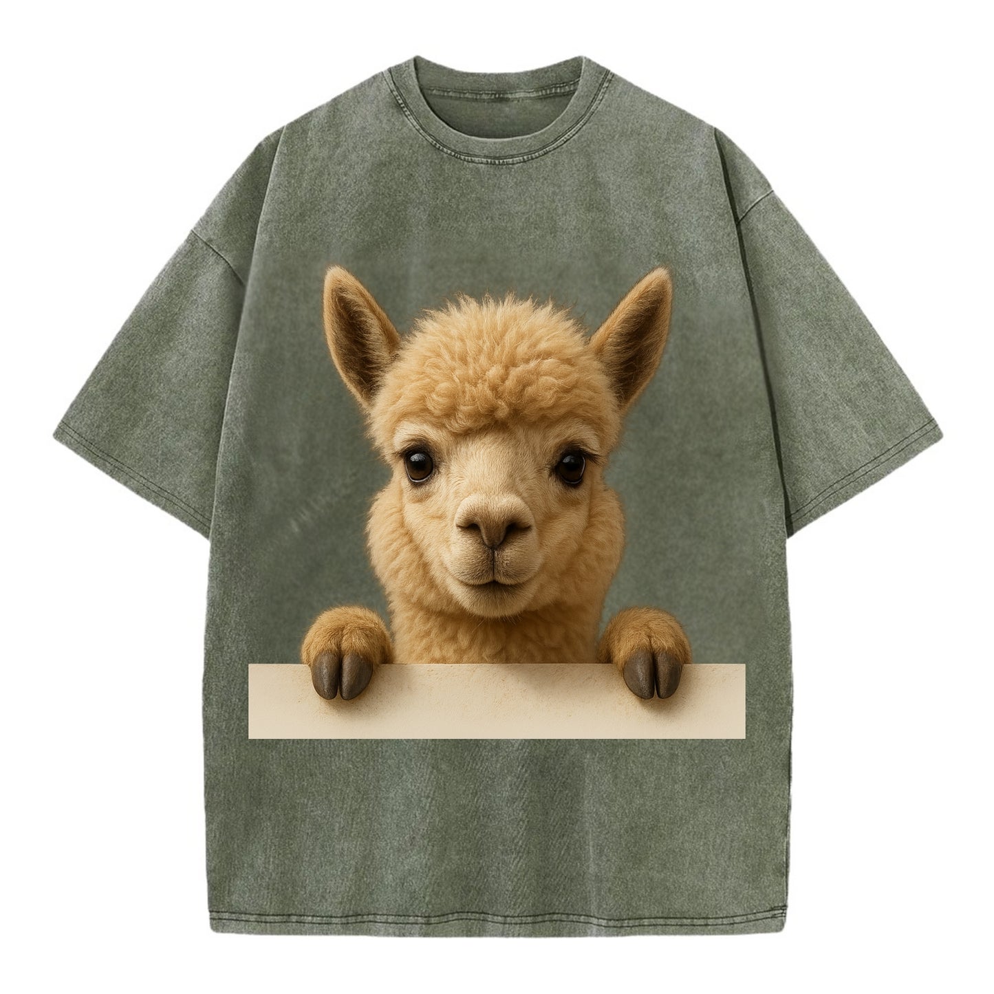 Alpaca  - Vintage T-shirt - Army Green