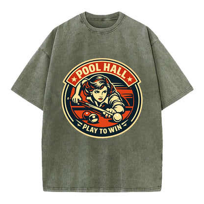 Cue Queen Emblem - Vintage T-shirt - Army Green