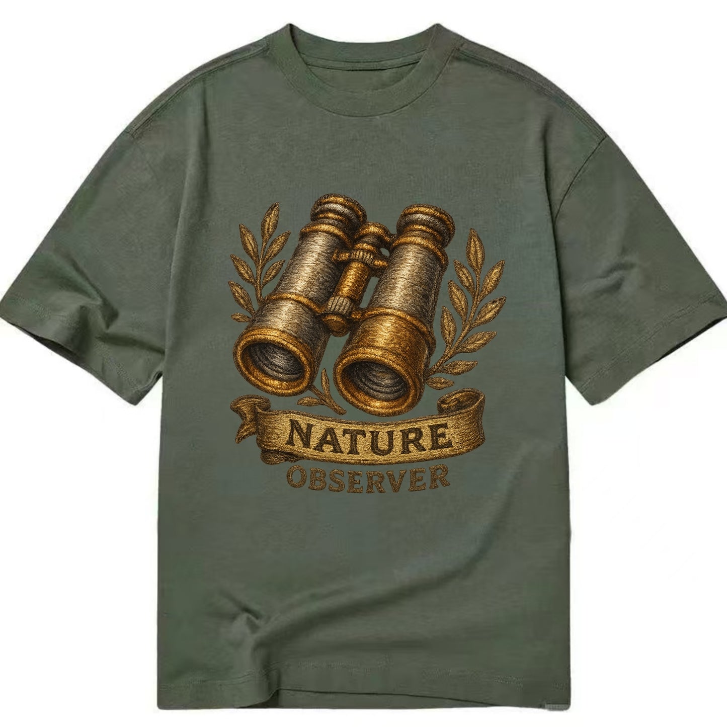 Binoculars for birdwatching - nature observer - Classic T-shirt - Army Green