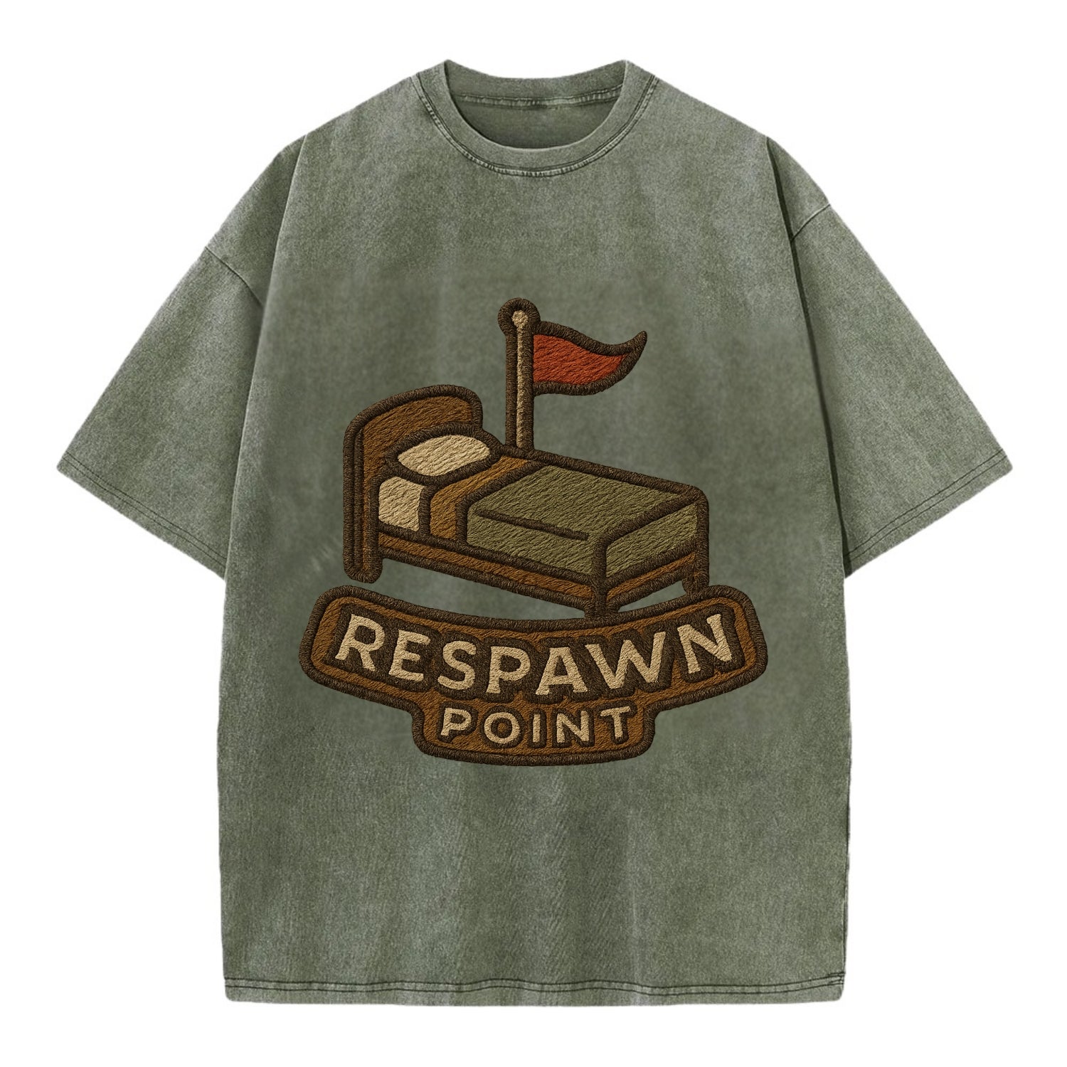 Respawn Point  - Vintage T-shirt - Army Green