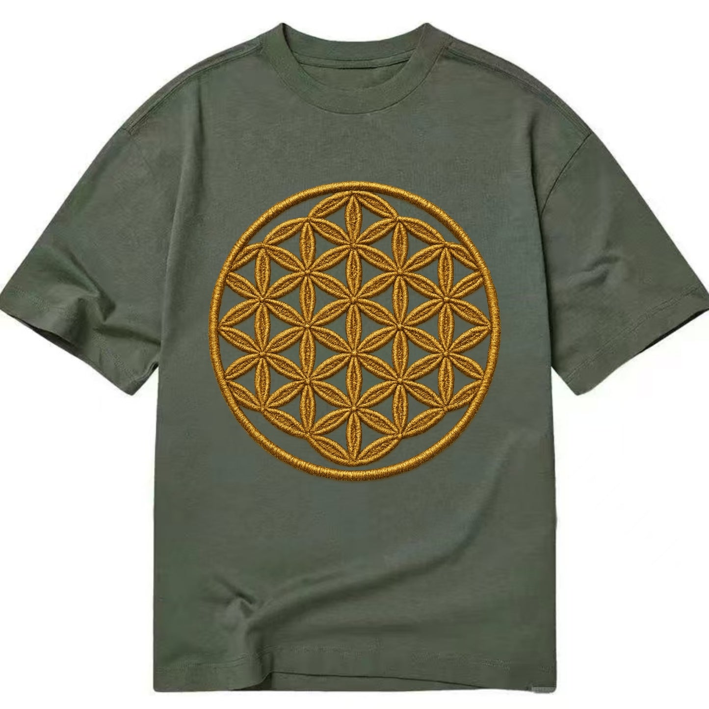 Flower of Life  - Classic T-shirt - Army Green